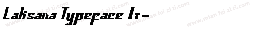 Laksana Typeface It字体转换
